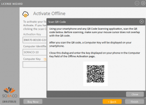 QLM License Wizard Offline Activation with QR Code
